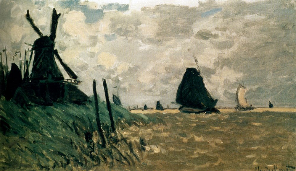 Wiatrak w pobliżu Zaandam autorstwa Claude Monet