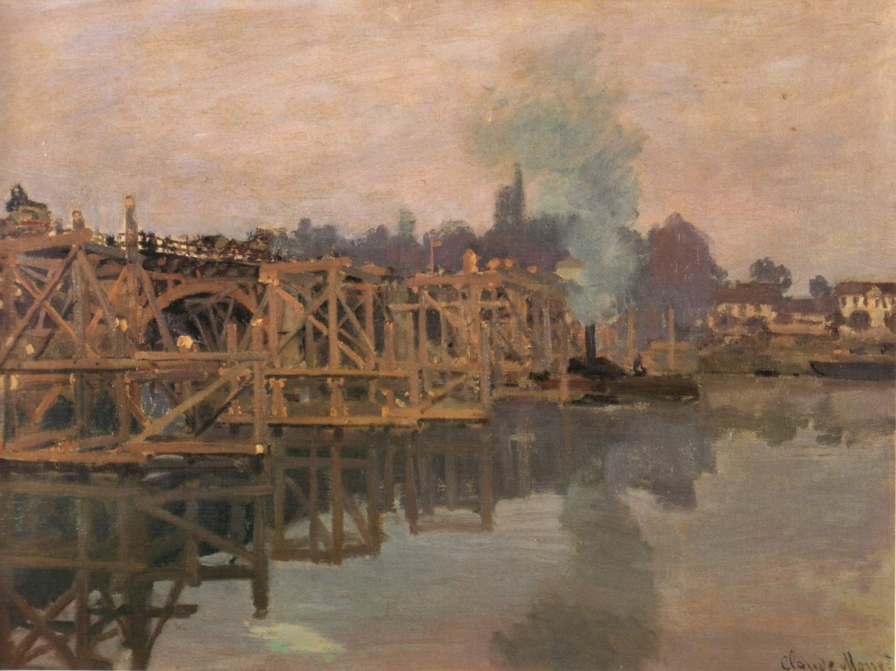 Argenteuil, most w remoncie autorstwa Claude Monet