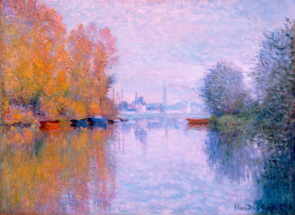 Jesień nad Sekwaną, Argenteuil autorstwa Claude Monet
