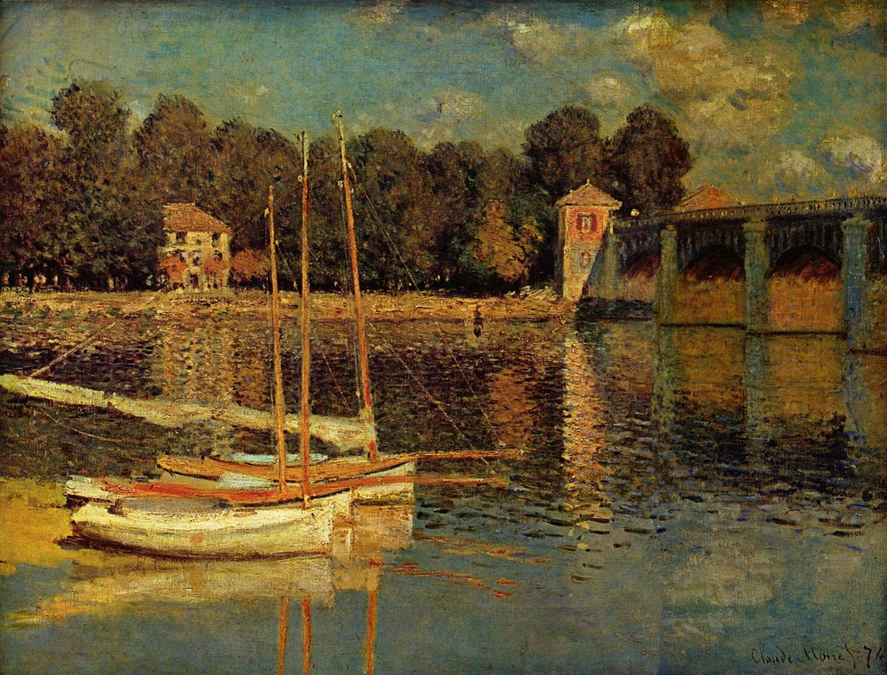 Most w Argenteuil autorstwa Claude Monet