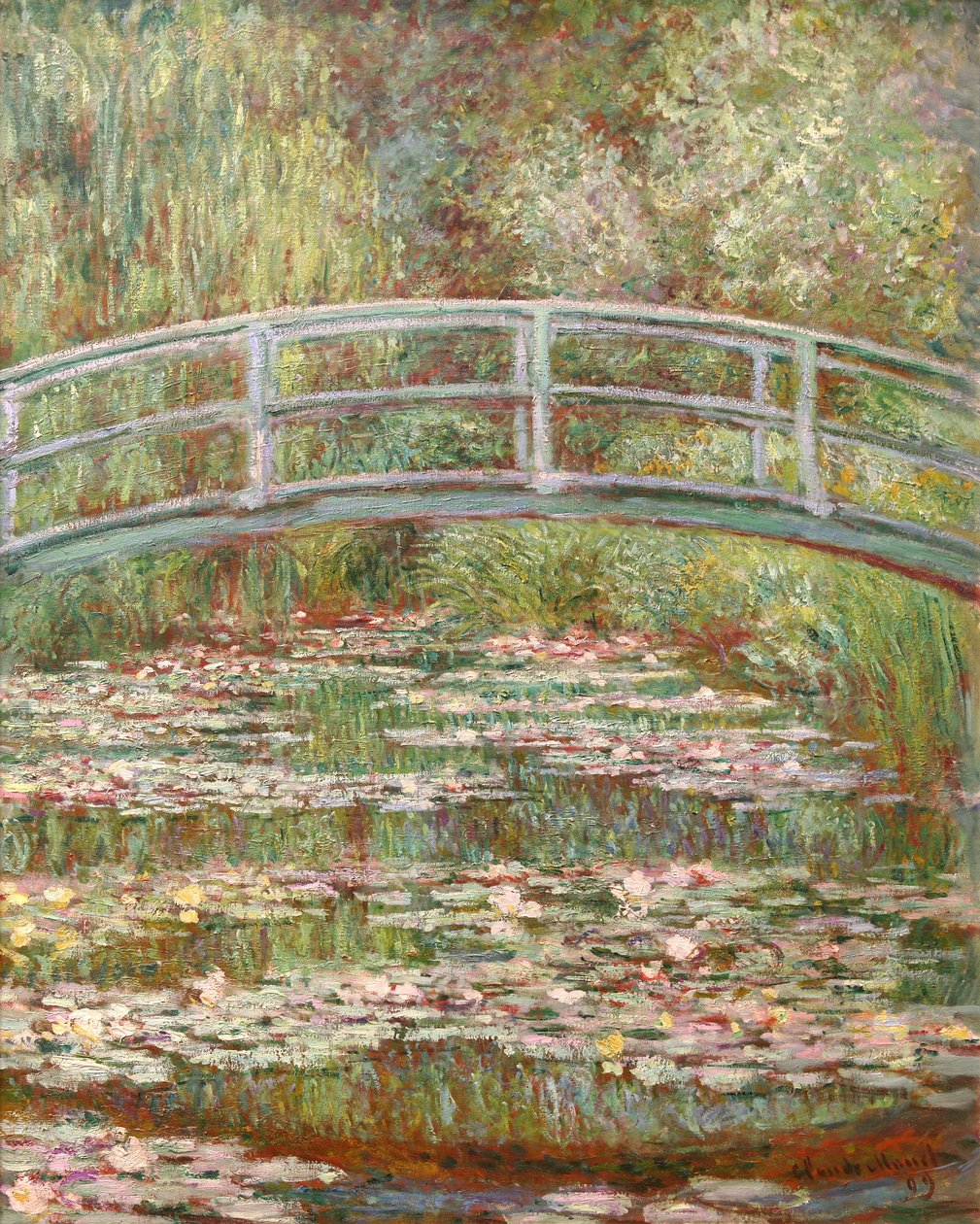 Most nad stawem lilii wodnych autorstwa Claude Monet