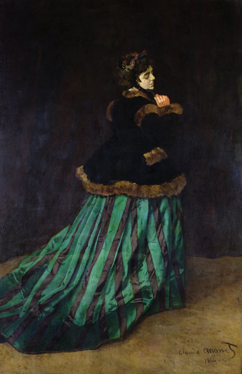 Camille, czyli kobieta w zielonej sukni, 1866 autorstwa Claude Monet