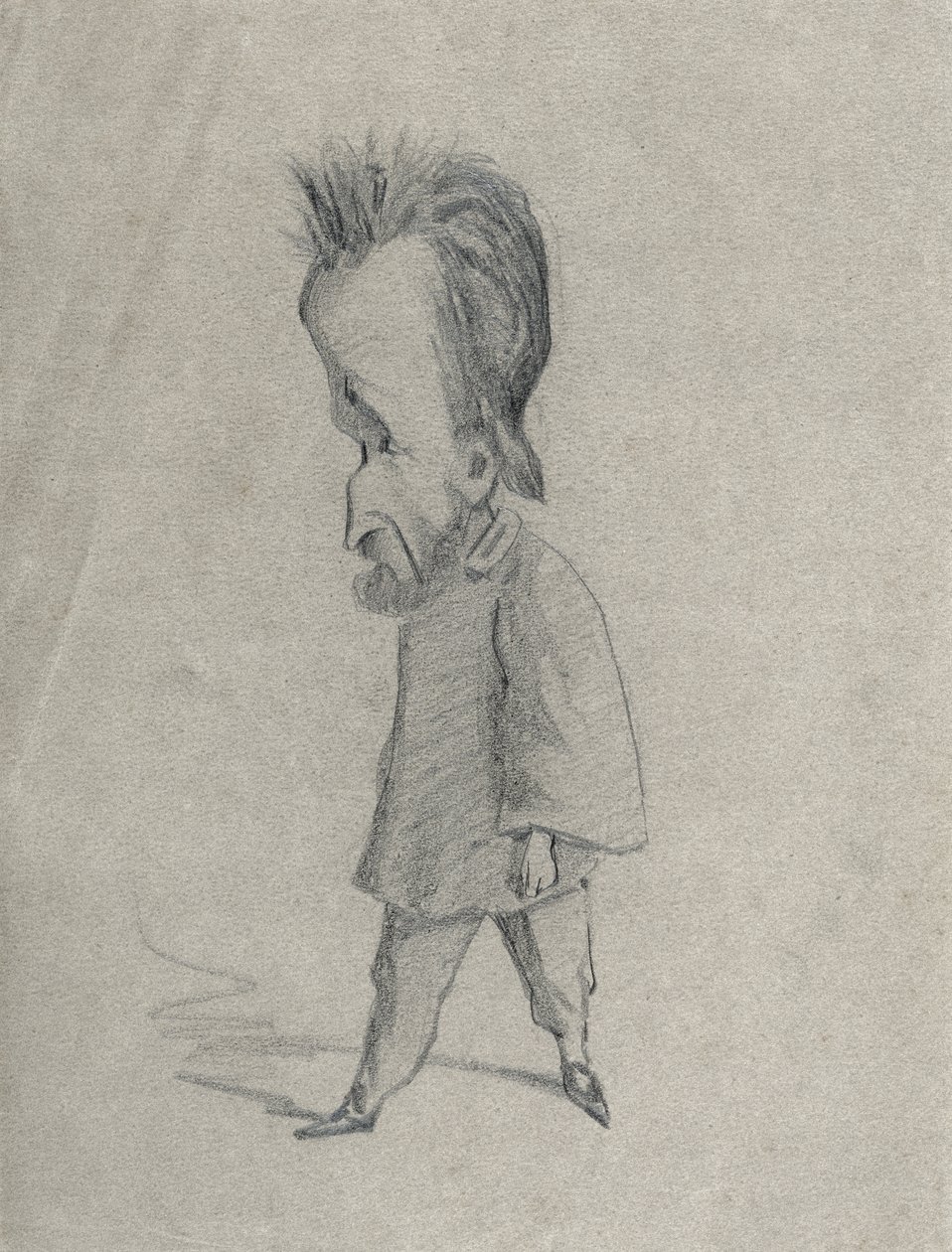 Karykatura dziennikarza Theodore Pelloquet, 1858 (węgiel na papierze) autorstwa Claude Monet