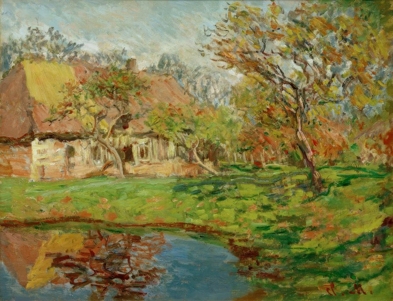 Normandzki domek kryty strzechą autorstwa Claude Monet