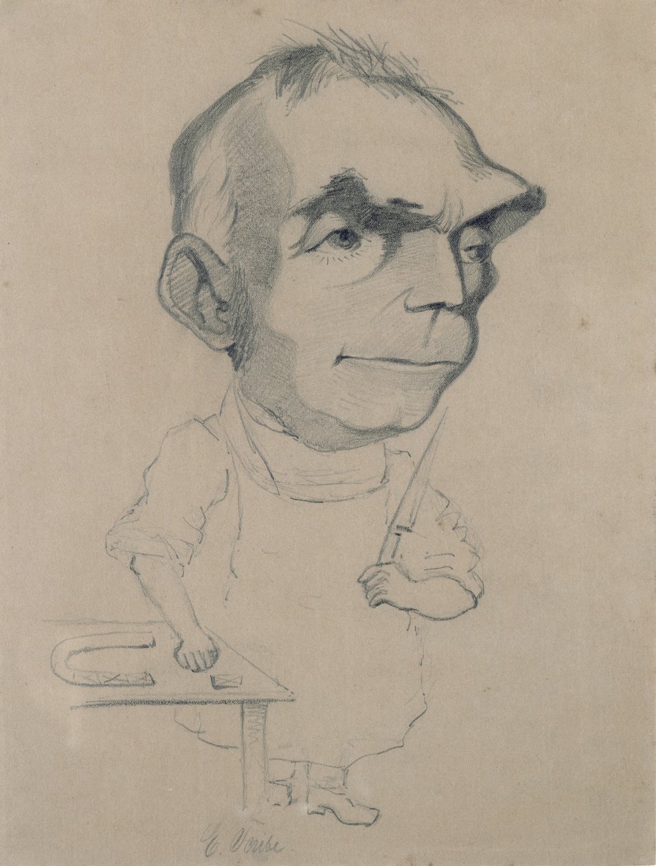 Eugene Scribe (1791-1861) na podstawie fotografii Nadar autorstwa Claude Monet