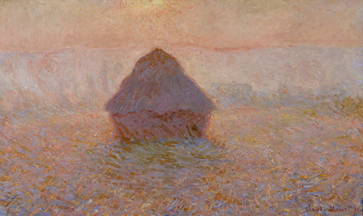 Zboże, Słońce we mgle, 1891 autorstwa Claude Monet