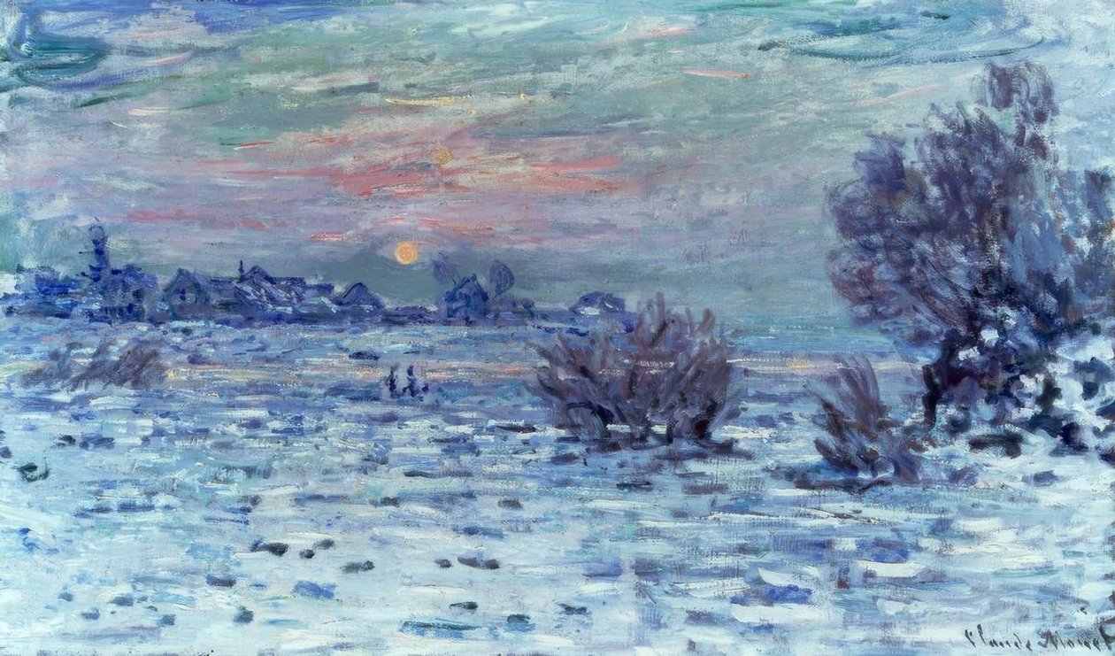 Zima nad Sekwaną, Lavacourt autorstwa Claude Monet