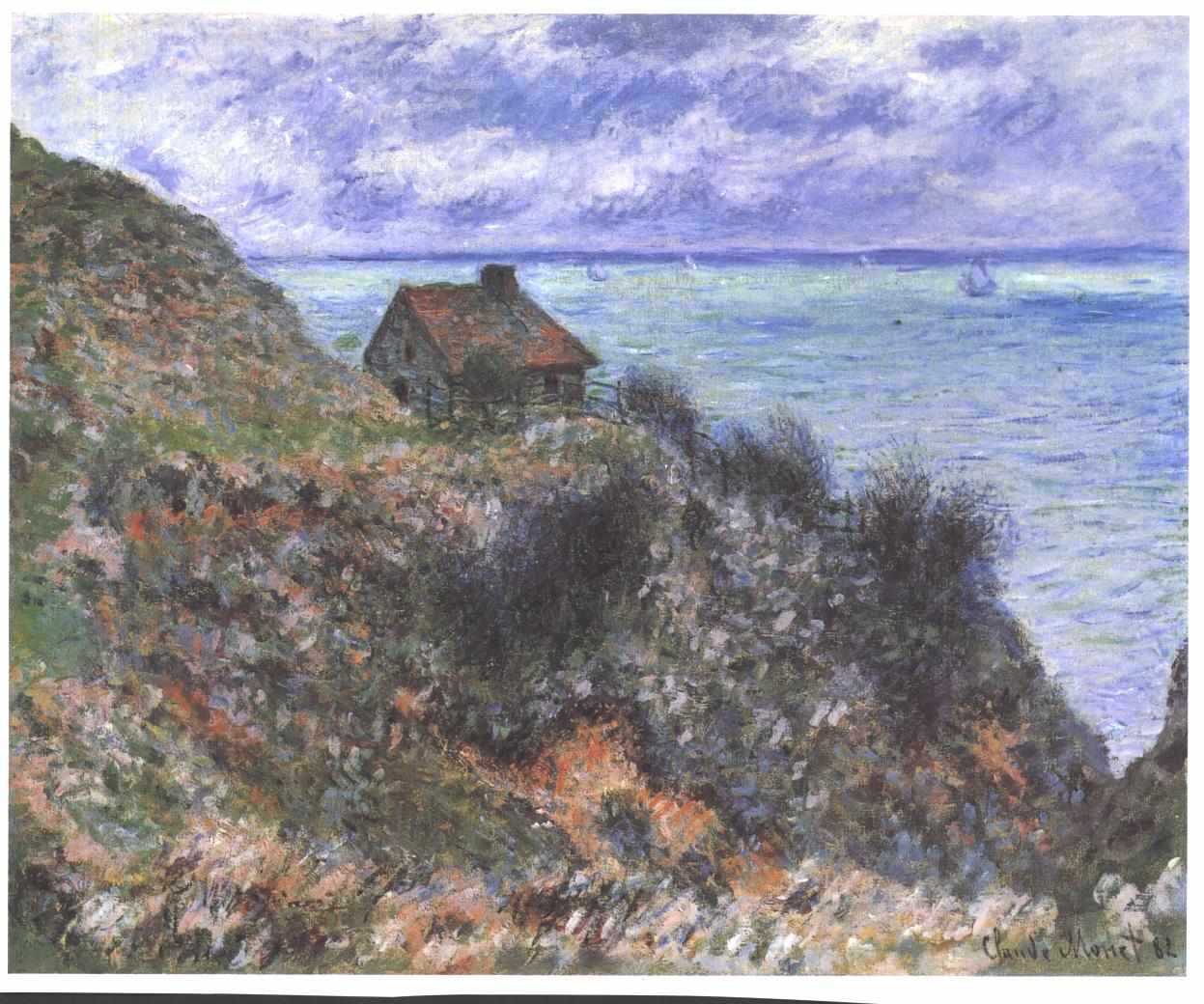 Chata stróża celnego w pobliżu Pourville autorstwa Claude Monet