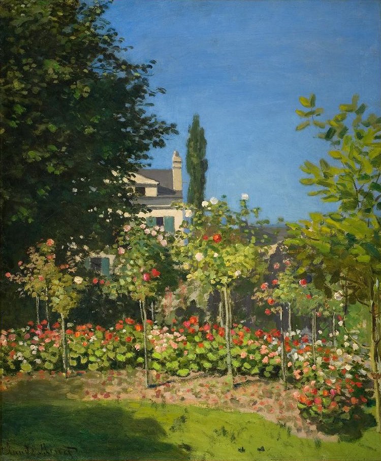 Kwitnący ogród autorstwa Claude Monet