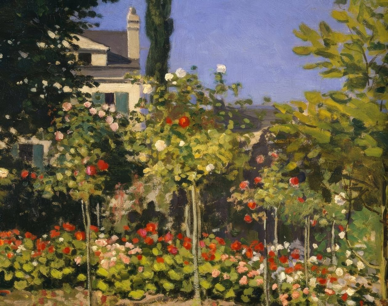 Kwitnący ogród autorstwa Claude Monet