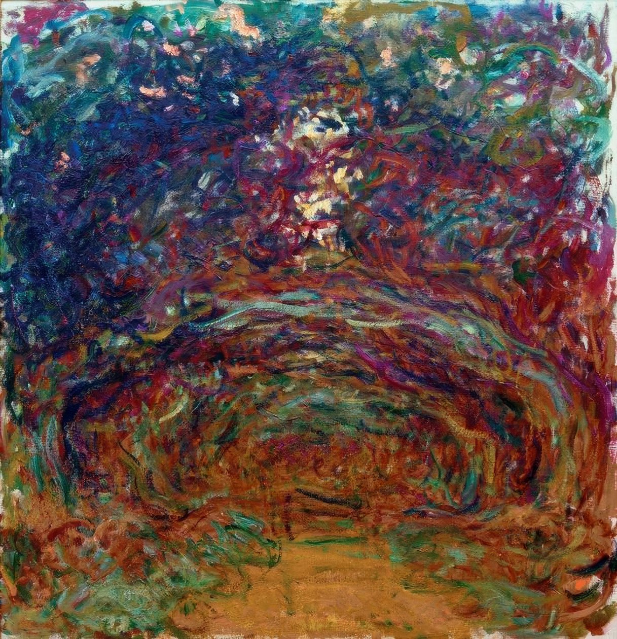 Allée des Rosiers (Die Rosenallee) autorstwa Claude Monet