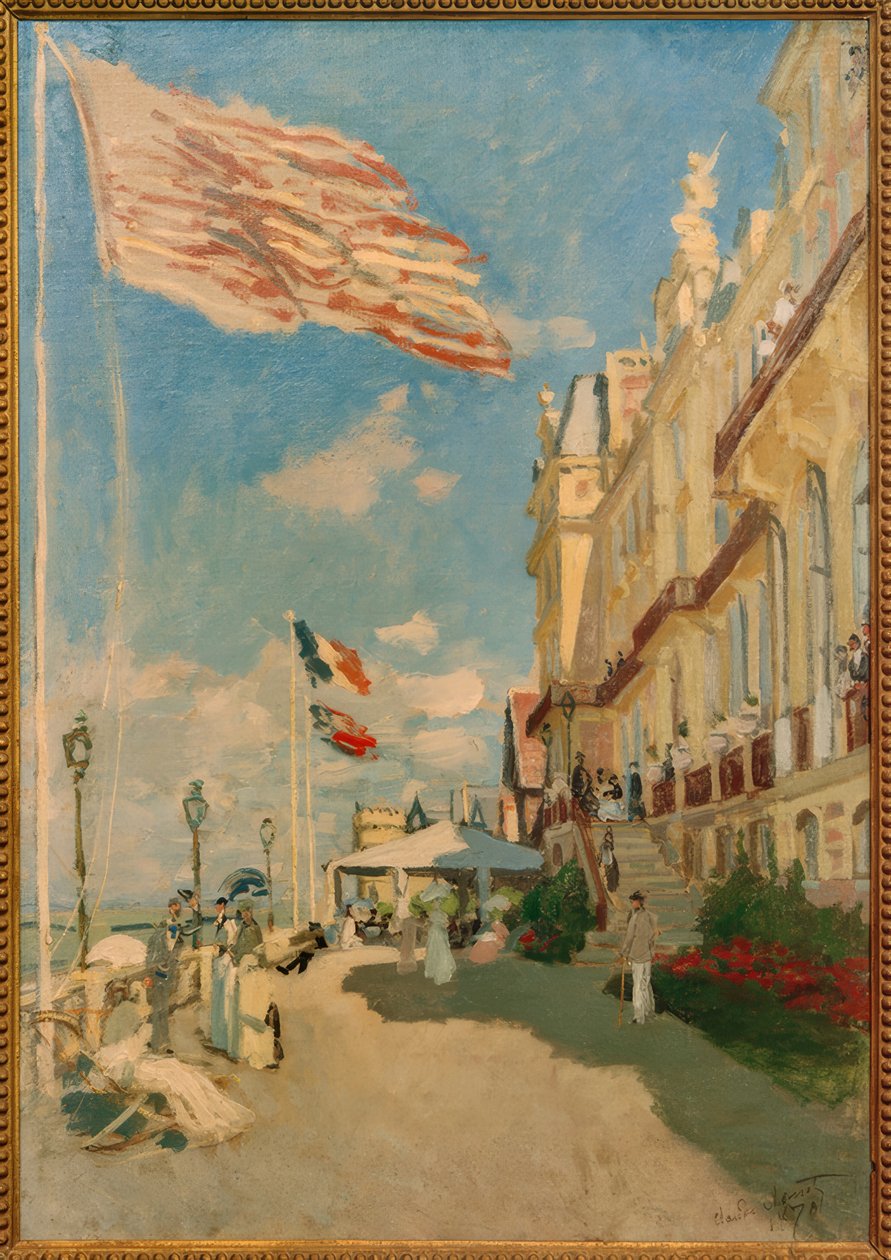 Hotel des Roches Noire w Trouville autorstwa Claude Monet