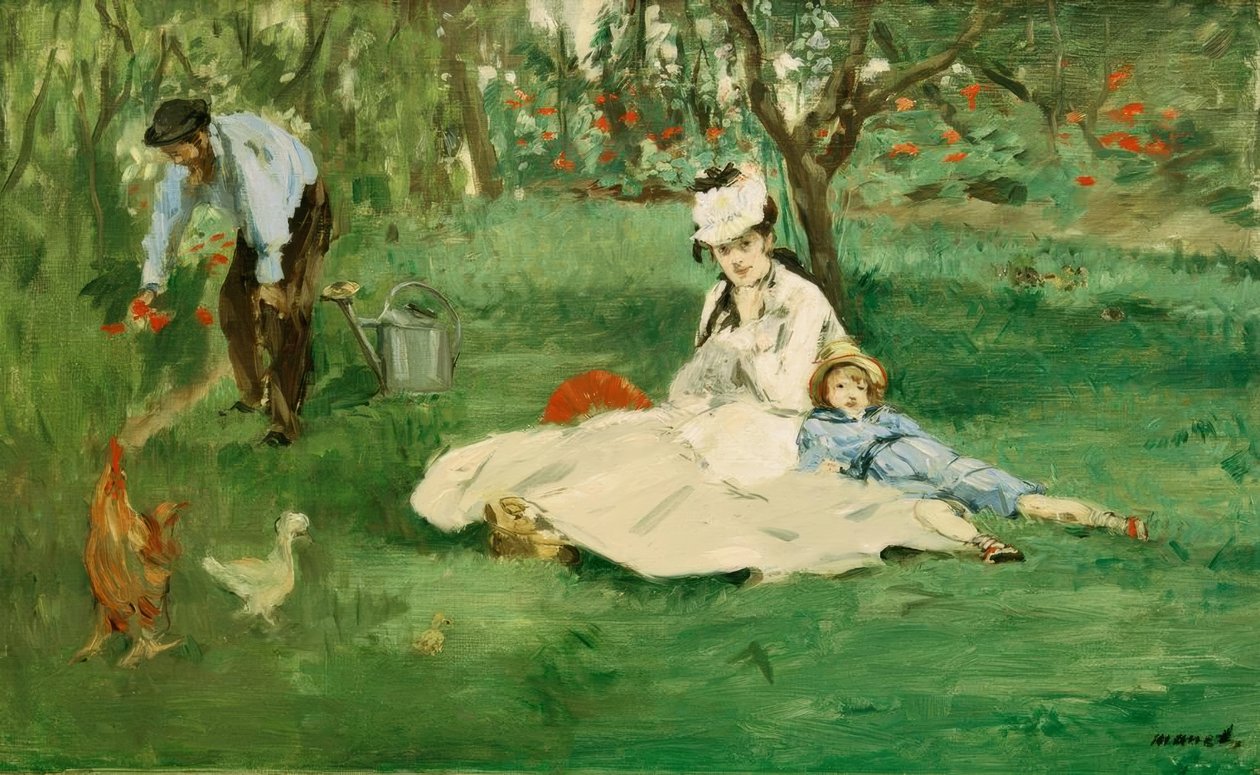 Rodzina Monet w ogrodzie autorstwa Claude Monet