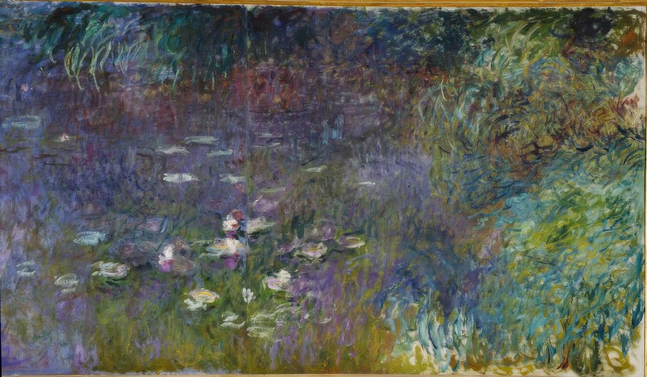 Staw Nympheas bez wierzb, Poranek autorstwa Claude Monet
