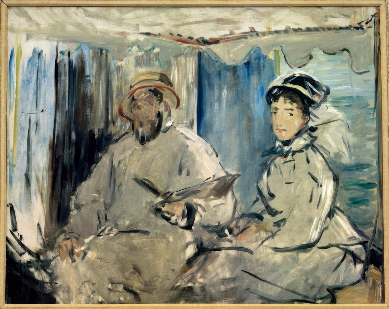 Malowanie Moneta w jego pracowni autorstwa Claude Monet