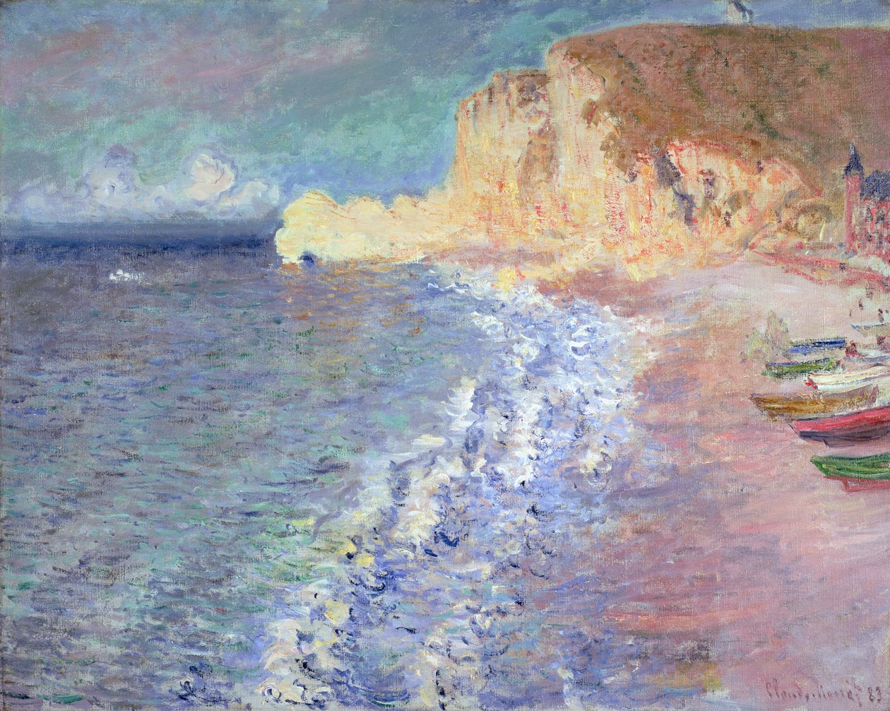 Poranek w Etretat, 1883 autorstwa Claude Monet