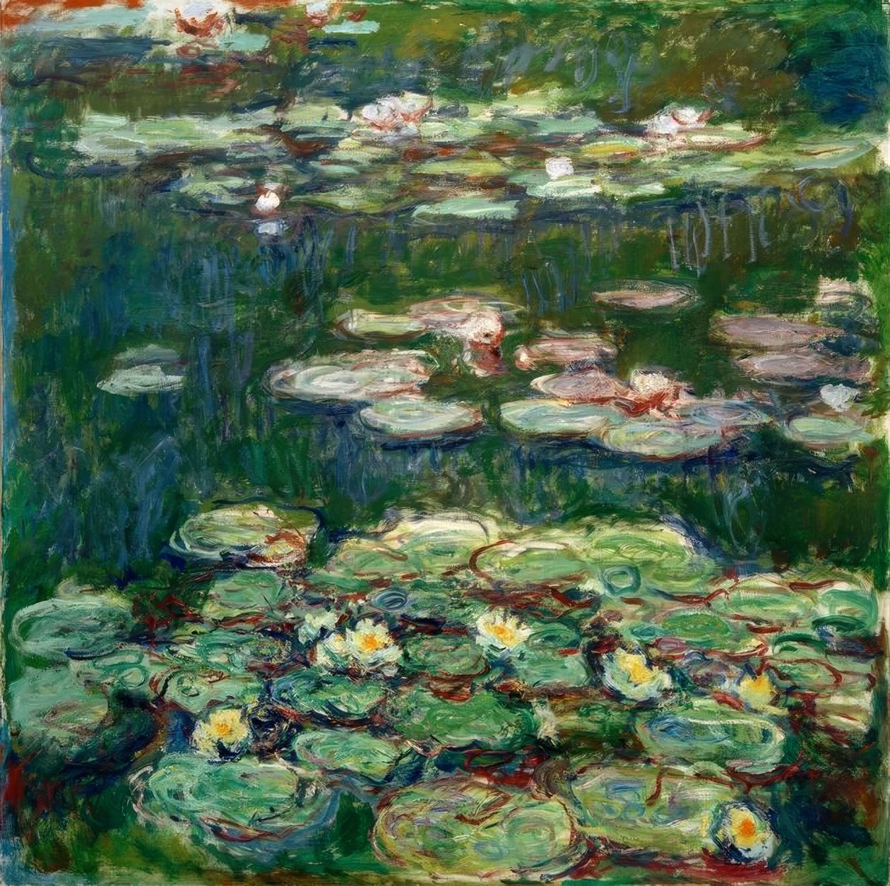 Lilie wodne białe i żółte autorstwa Claude Monet
