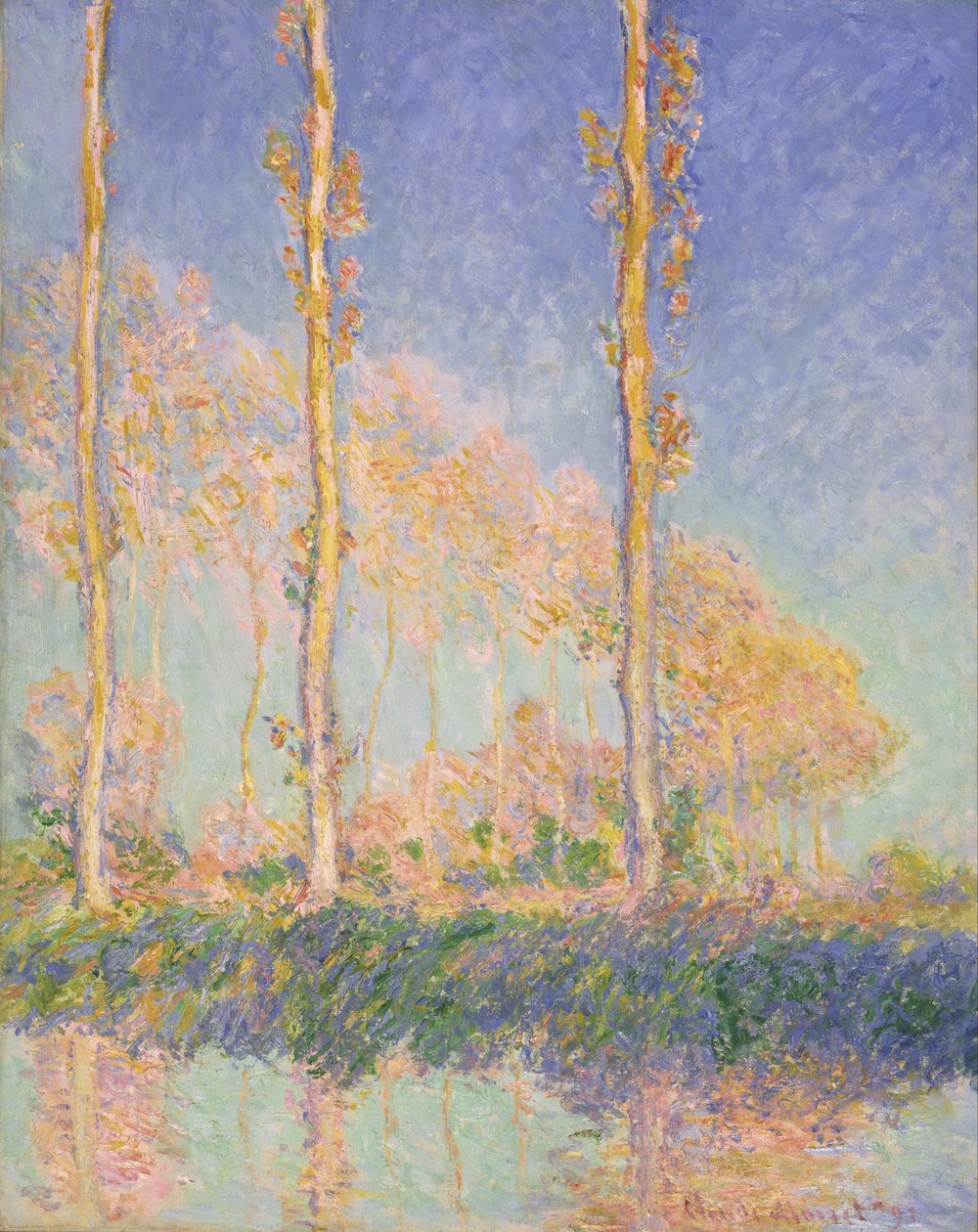Topole autorstwa Claude Monet