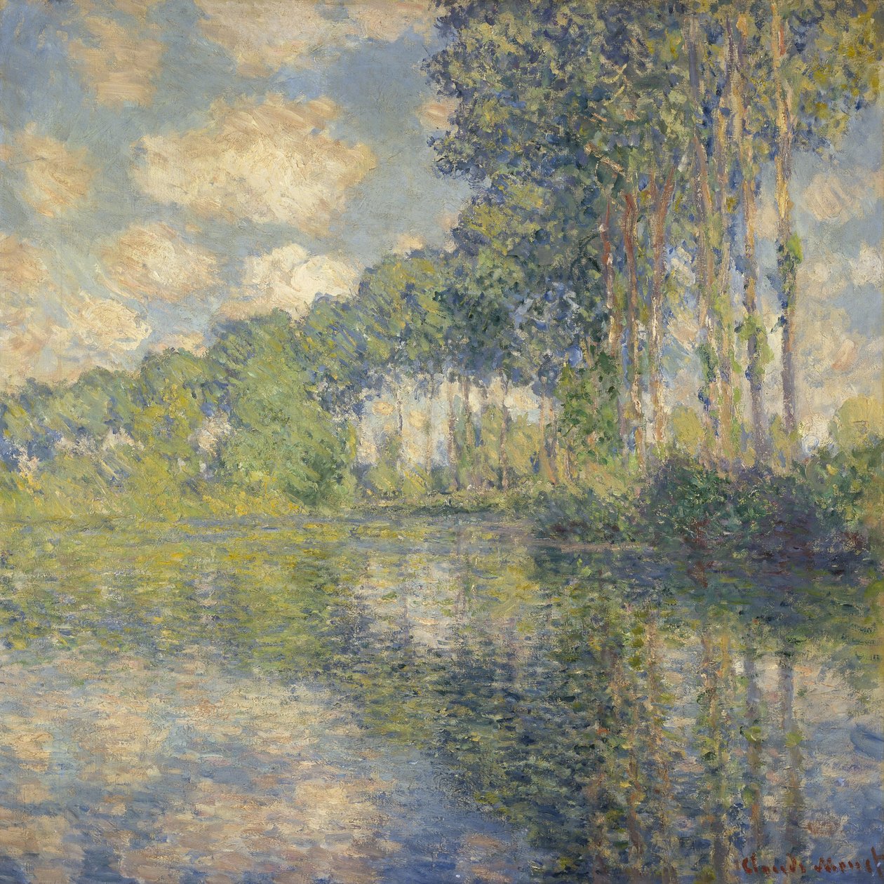 Topole na Epte autorstwa Claude Monet