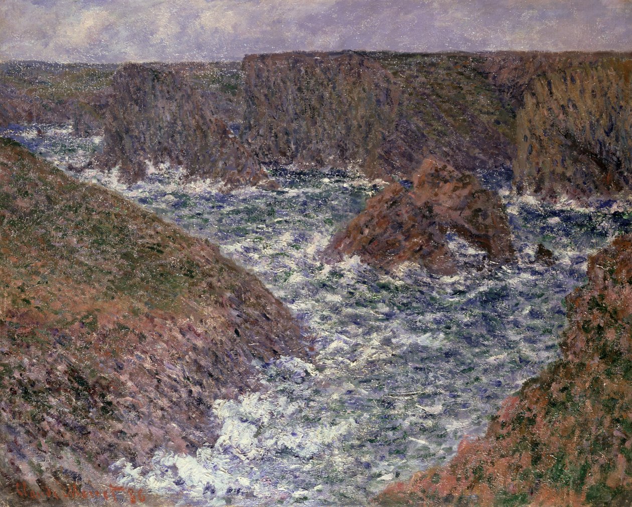 Port Domois w Belle Ile, 1886 autorstwa Claude Monet