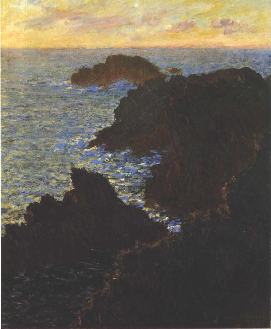 Skały w Belle-Isle, Port-Domois autorstwa Claude Monet