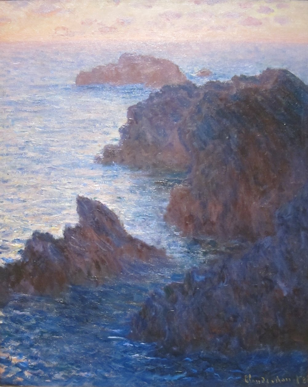 Skały w Belle-ile, Port-domois autorstwa Claude Monet