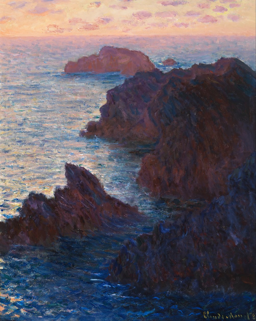 Skały w Belle-ile, Port-Domois autorstwa Claude Monet
