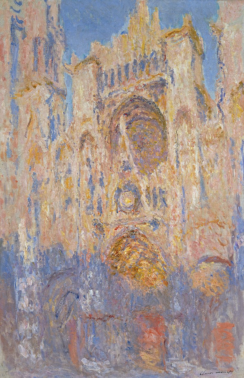 Katedra w Rouen, Efekty światła słonecznego, Zachód słońca autorstwa Claude Monet