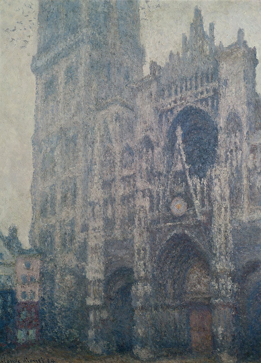 Katedra w Rouen, portal zachodni, szara pogoda, 1894 autorstwa Claude Monet