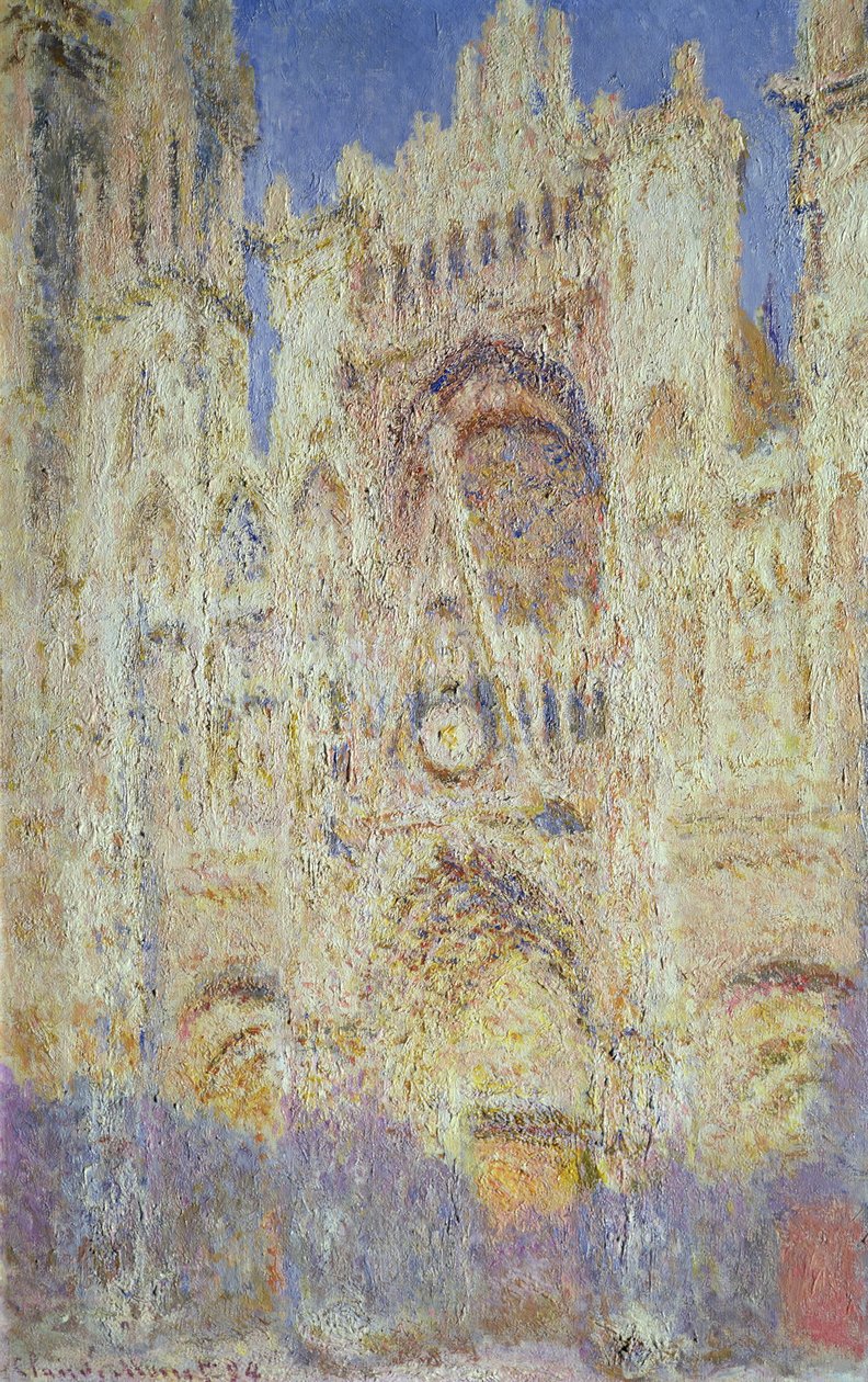 Katedra w Rouen o zachodzie słońca, 1894 autorstwa Claude Monet