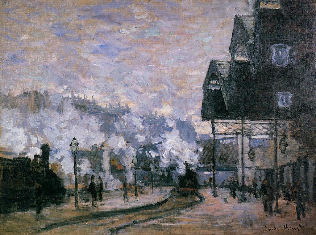 Stacja Saint-Lazare, magazyny towarowe regionu zachodniego autorstwa Claude Monet