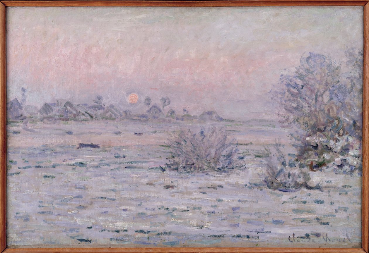 Śnieżny krajobraz o zmierzchu, 1879-80 autorstwa Claude Monet