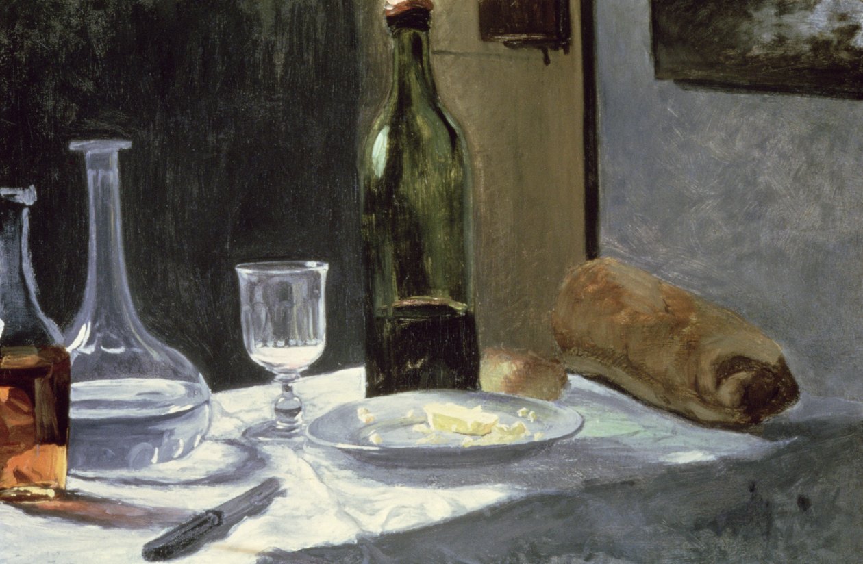 Martwa natura z butelkami, 1859 autorstwa Claude Monet