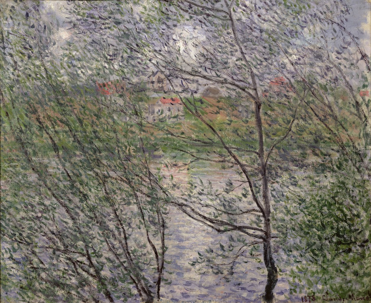 Brzegi Sekwany, czyli Wiosna wśród drzew, 1878 autorstwa Claude Monet