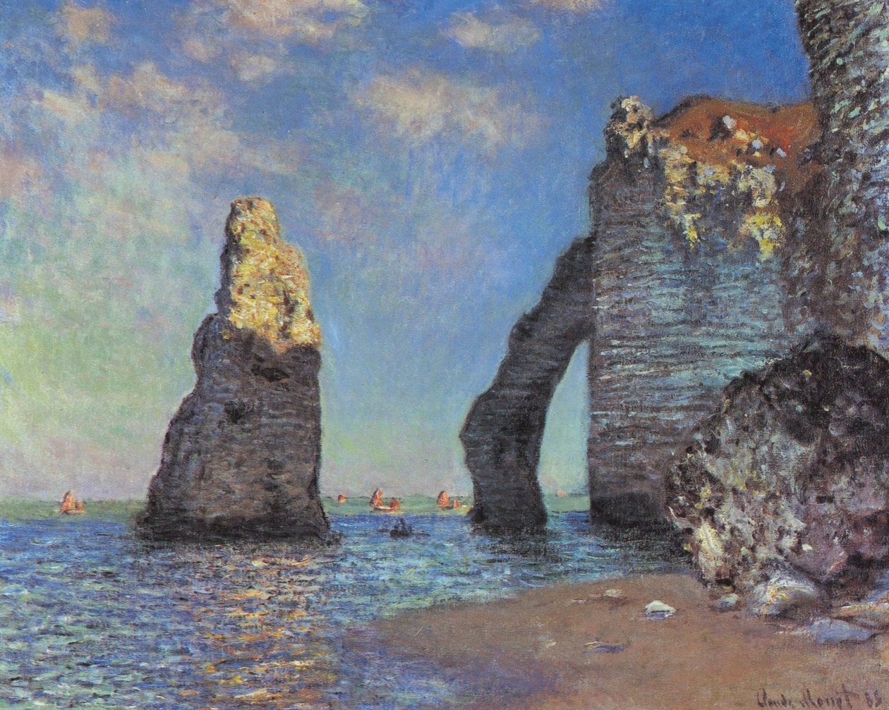 Klify w Etretat autorstwa Claude Monet