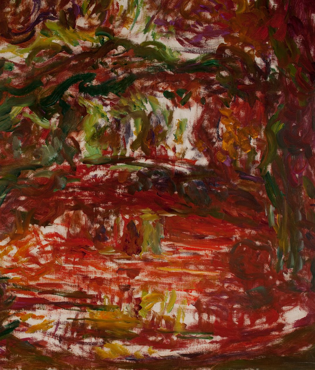 Most japoński w Giverny, szczegół, 1918-24 (zob. też 192358) autorstwa Claude Monet
