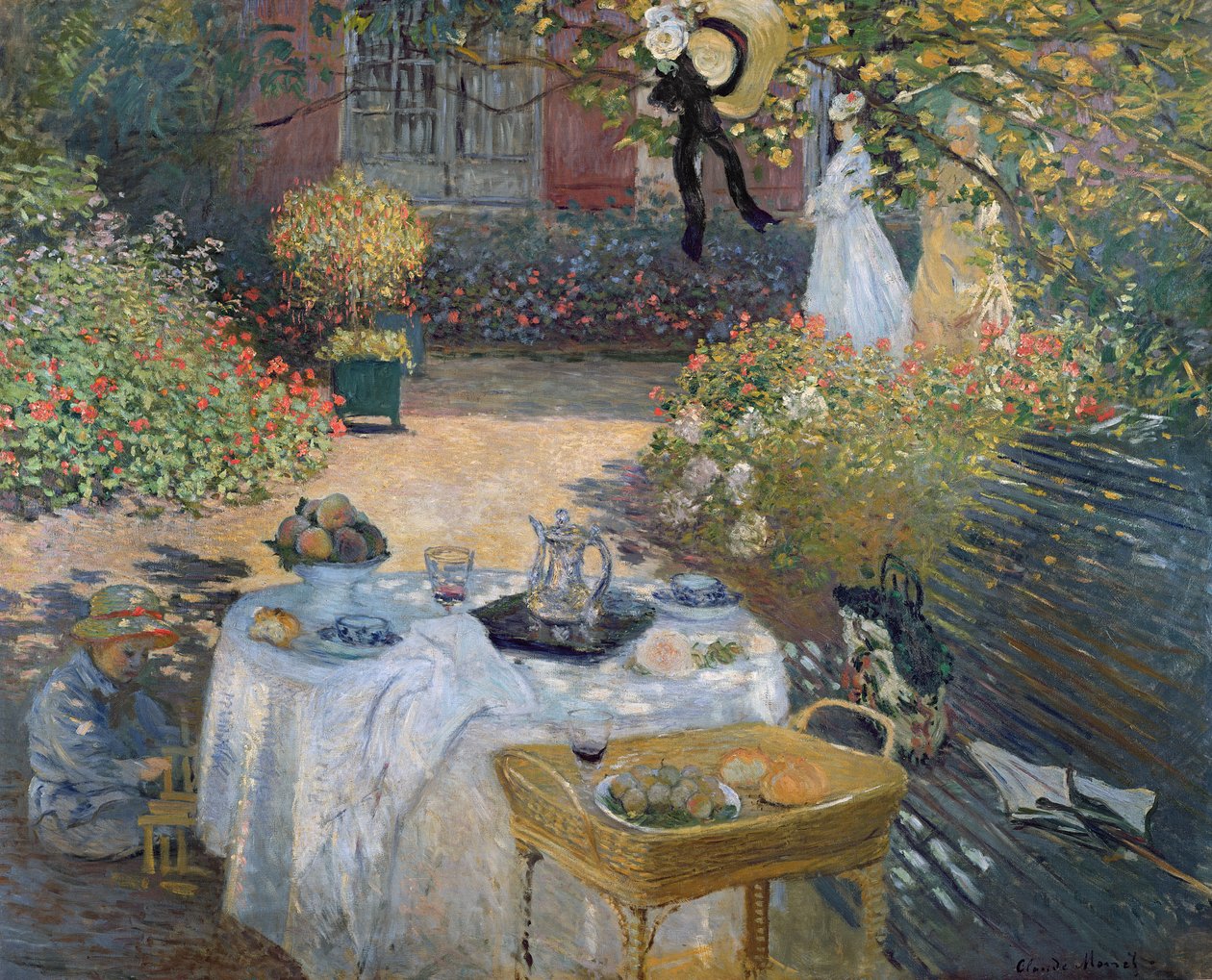 Śniadanie: ogród Moneta w Argenteuil, c.1873 autorstwa Claude Monet