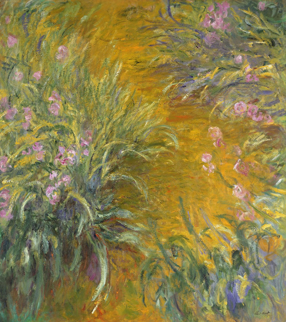 Droga przez irysy, 1914-17 autorstwa Claude Monet