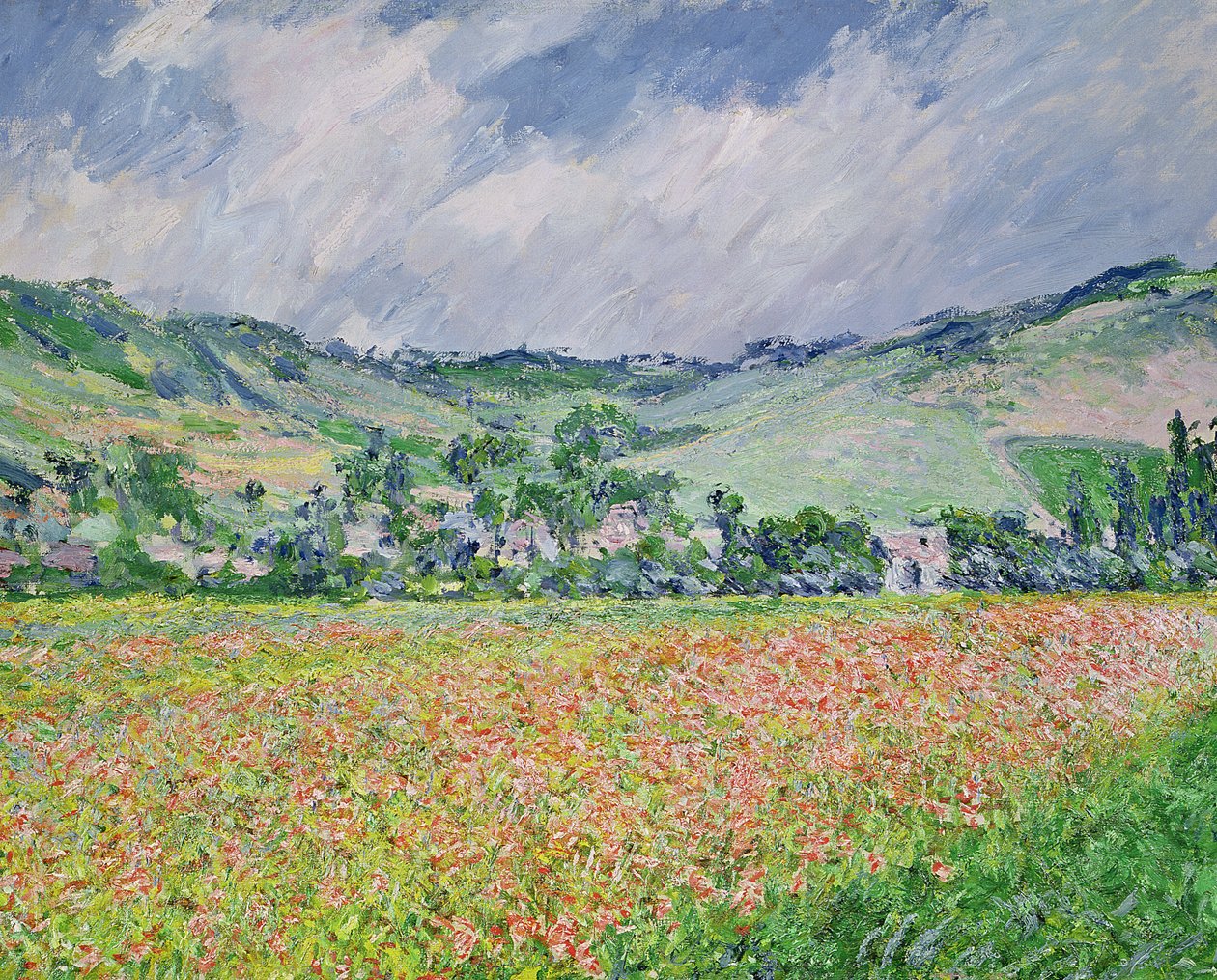 Pole makowe w pobliżu Giverny, 1885 autorstwa Claude Monet