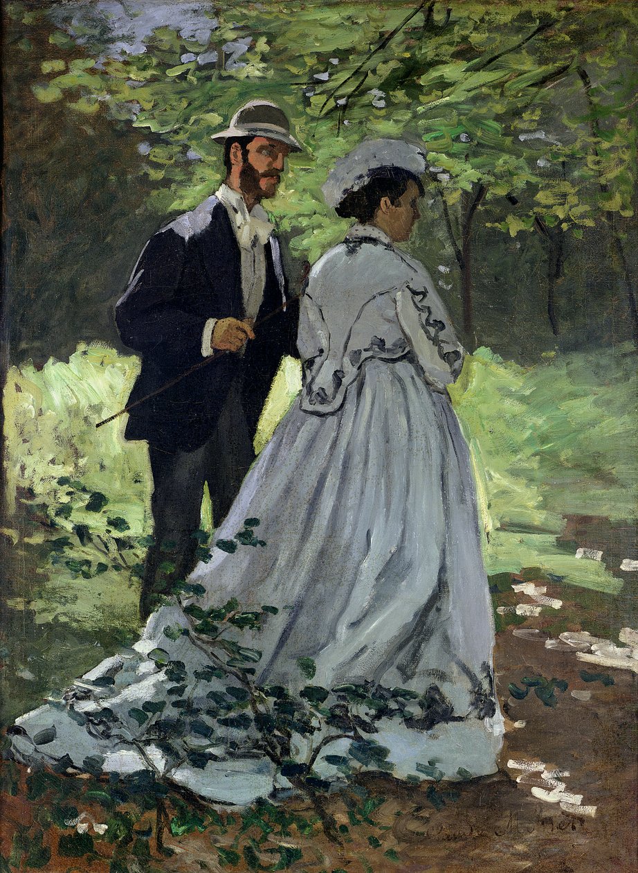The Promenaders, czyli Claude Monet Bazille i Camille, 1865 autorstwa Claude Monet