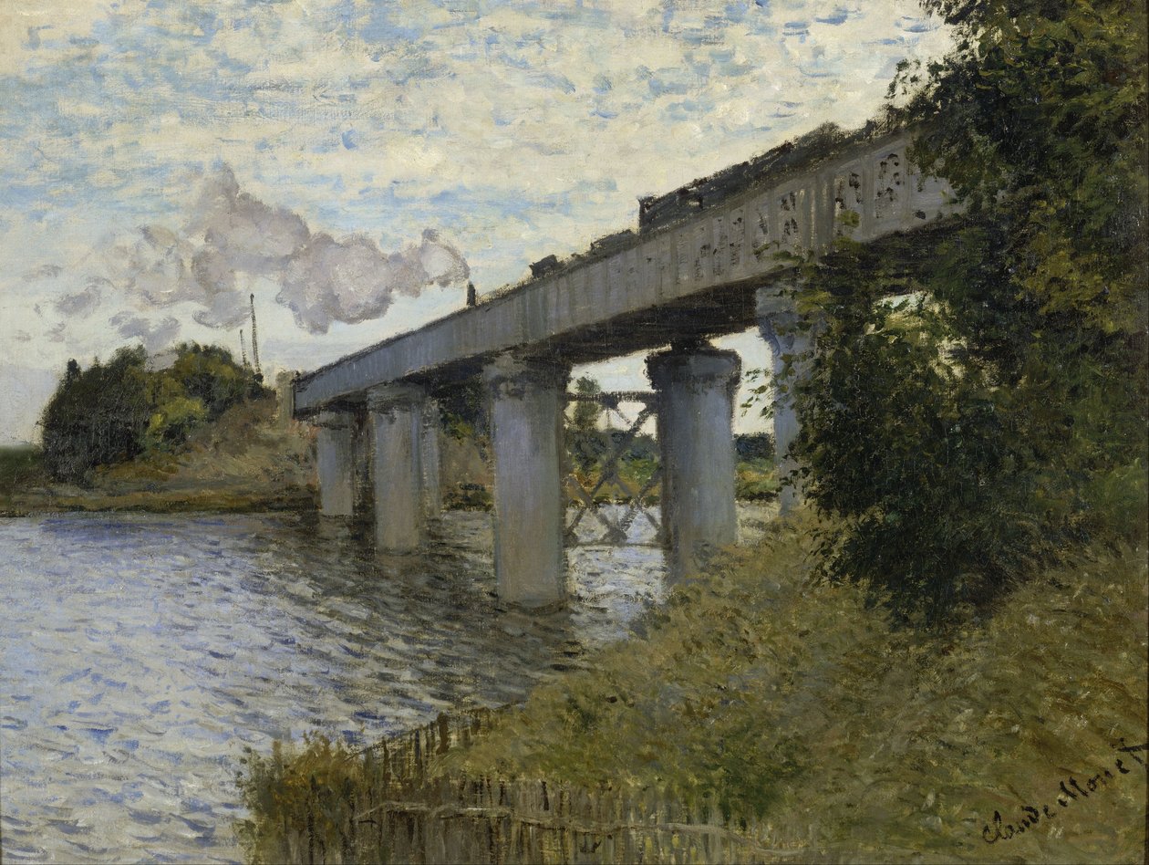 Most kolejowy w Argenteuil autorstwa Claude Monet