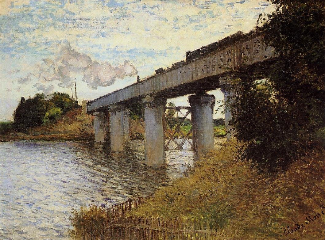Most kolejowy w Argenteuil autorstwa Claude Monet