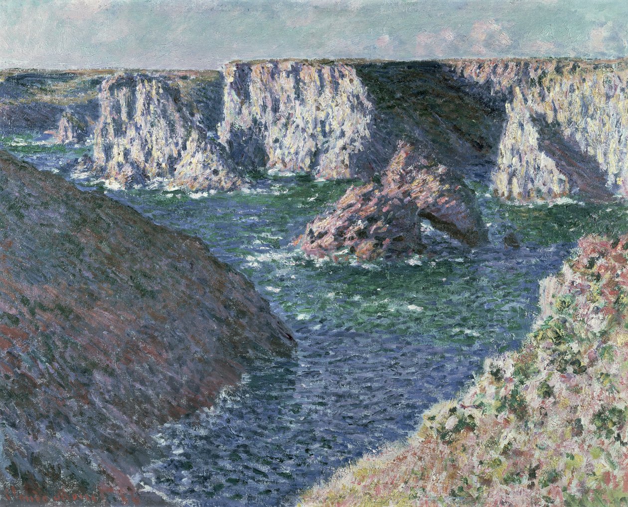 Skały Belle Ile, 1886 autorstwa Claude Monet