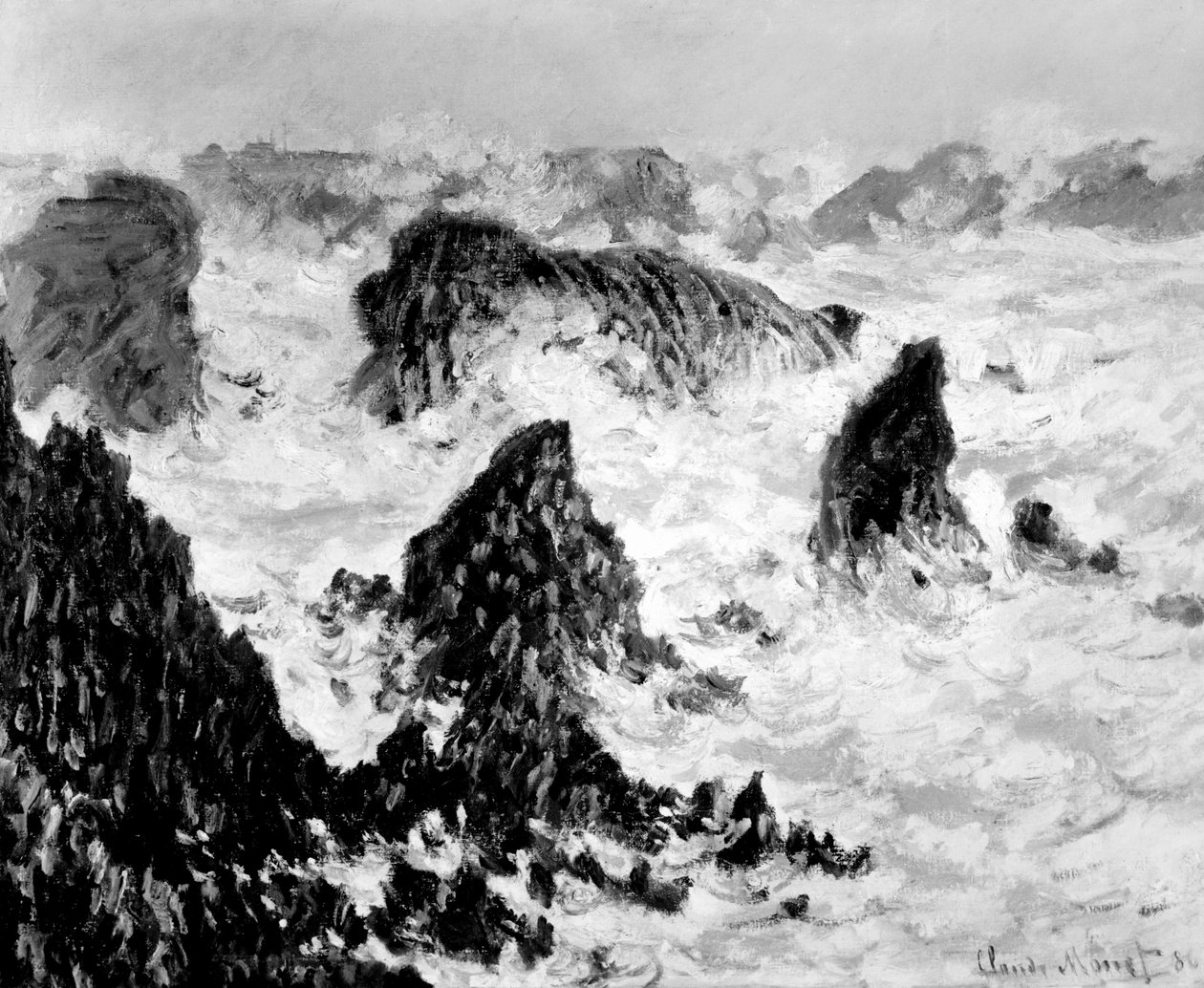 Skały Belle-Ile, 1886 autorstwa Claude Monet