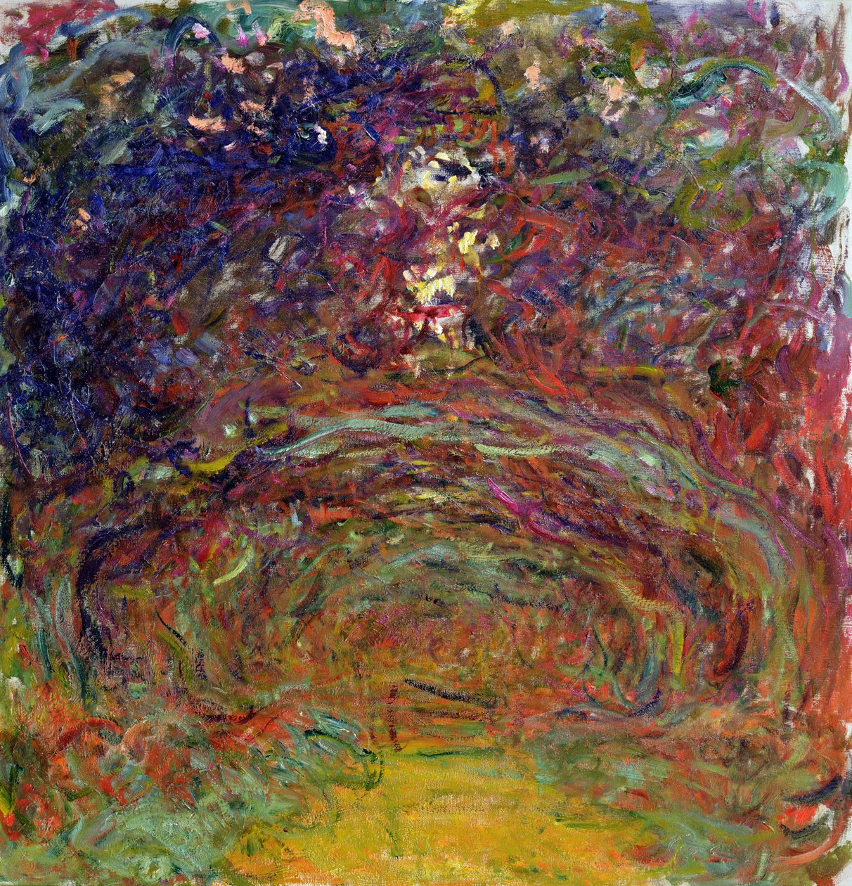 Ścieżka różana w Giverny, 1920-22 autorstwa Claude Monet