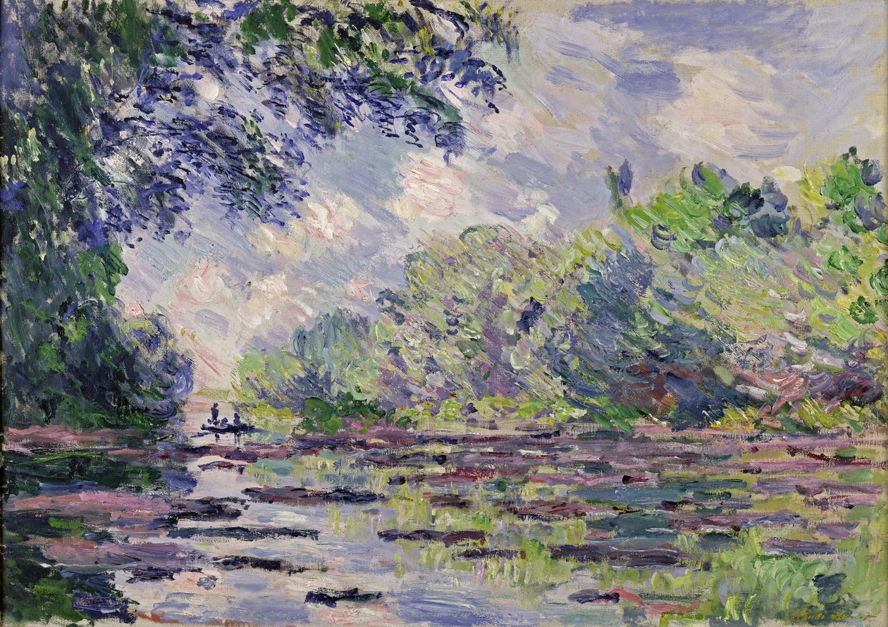 Sekwana w Giverny, 1885 autorstwa Claude Monet