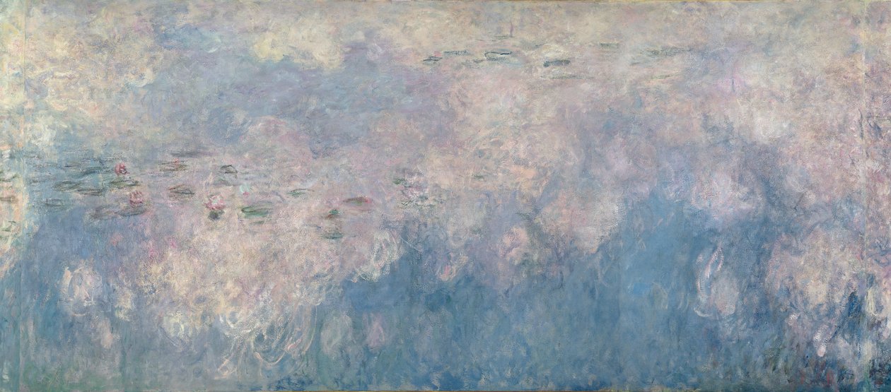 Lilie wodne - Chmury (część środkowa) 1915-26 (patrz także 64184 i 64186) autorstwa Claude Monet