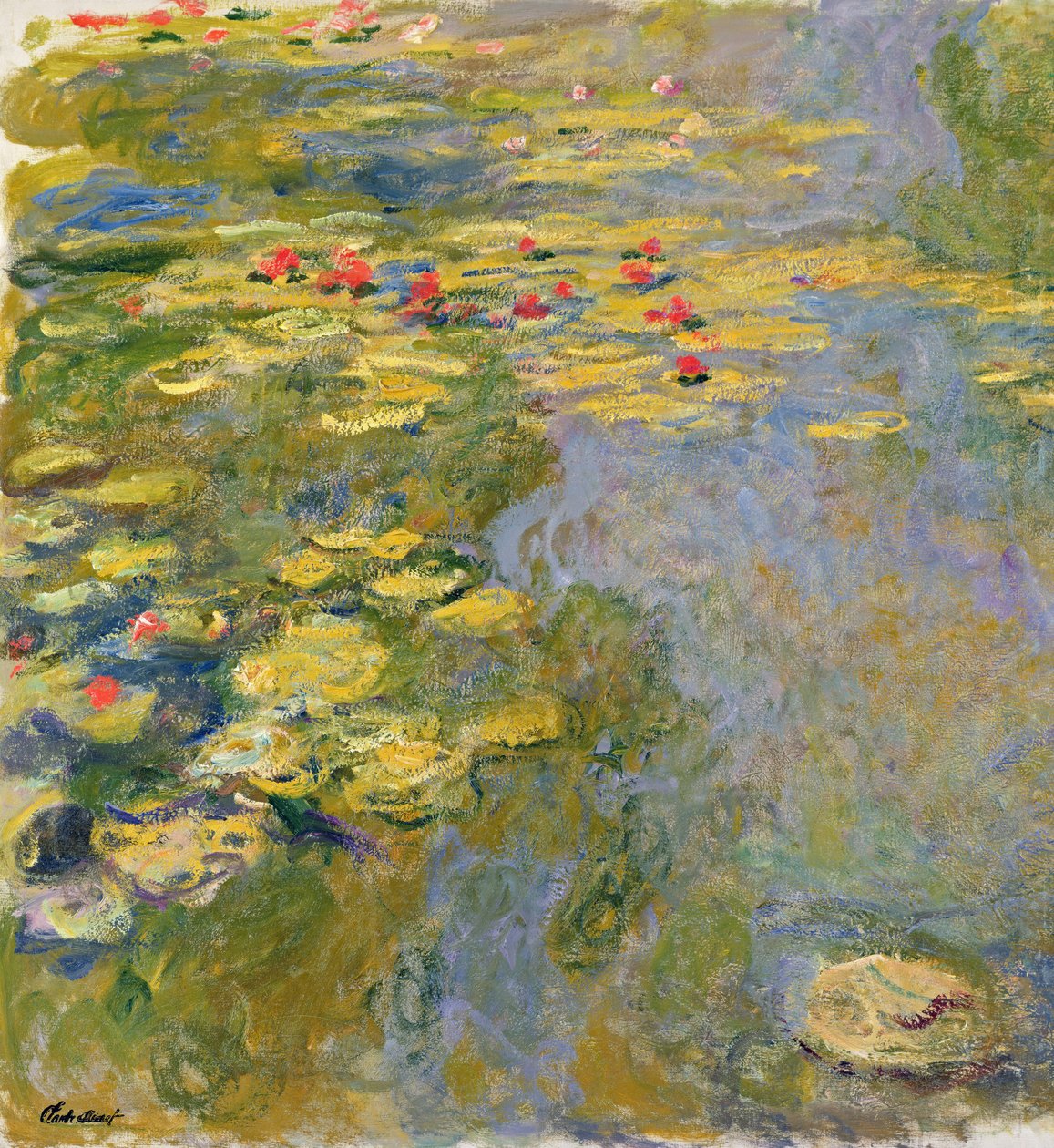 Staw lilii wodnych, 1917-19 (patrz szczegół 382338) autorstwa Claude Monet