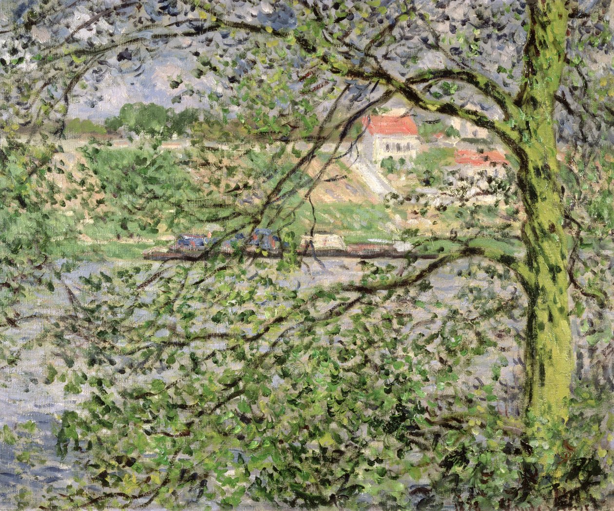 Przez drzewa, 1878 autorstwa Claude Monet