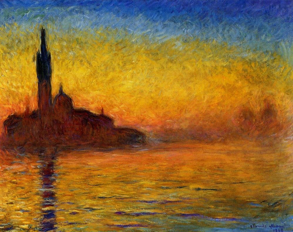Zmierzch, Wenecja autorstwa Claude Monet